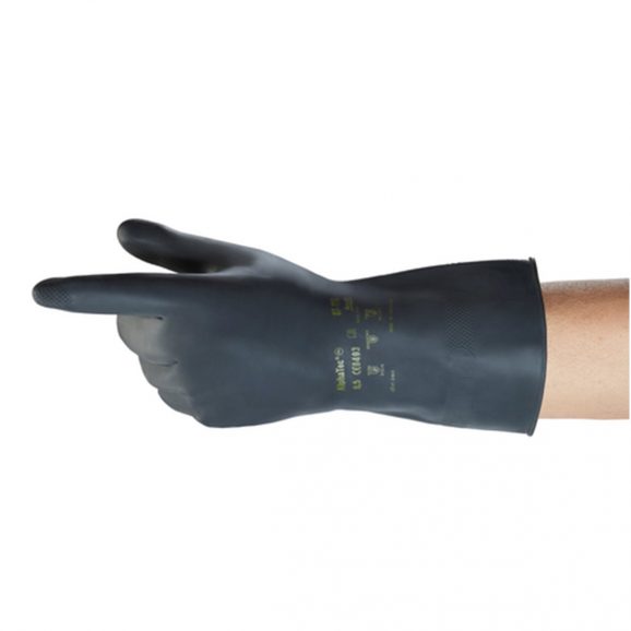 AlphaTec® 87-118 (Black Heavyweight G17K) Rubber Latex Gloves