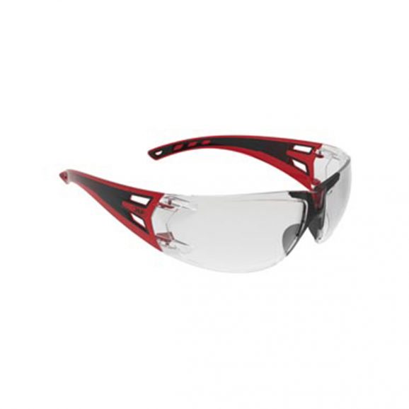 Forceflex™3 Clear Safety Specs - Red / Black