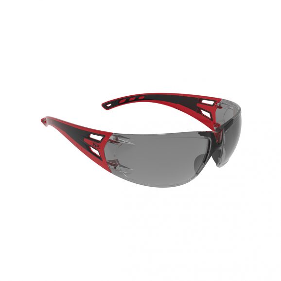 Forceflex™3 Smoke Safety Specs - Red / Black
