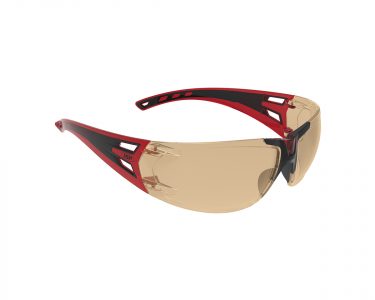 Forceflex™3 Amber Safety Specs - Red / Black