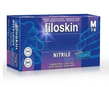 Filoskin Extra Strong Nitrile Gloves Blue GLVE-328