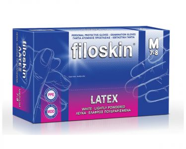 Filoskin Latex Gloves White Powdered GLVE-101