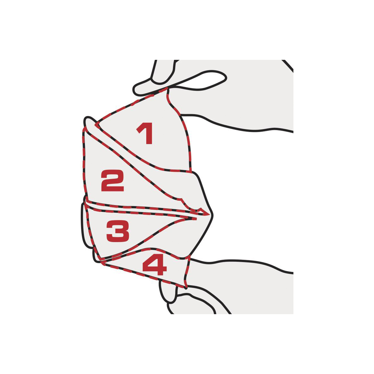 Disposable Mask FFP2 with 4 foldable parts and valve M1204VC Disposable Mask FFP2 with 4 foldable parts and valve M1204VC