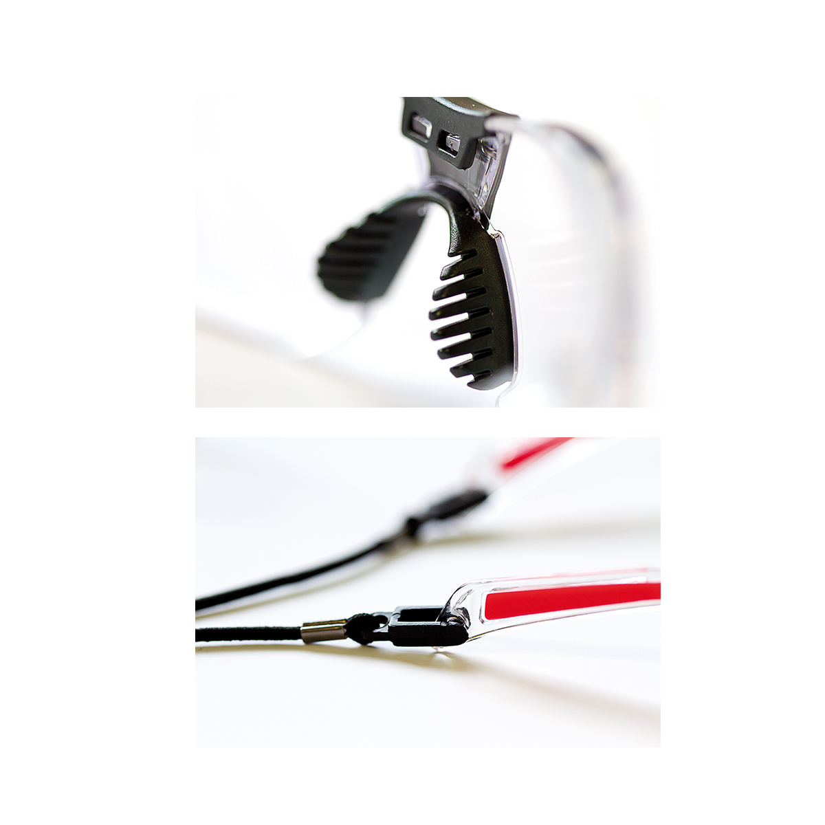 Stealth™ 8000 Safety Spec, Clear - Red Frames Stealth™ 8000 Safety Spec, Clear - Red Frames